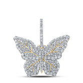 1 1/2CTW-DIA NK BUTTERFLY MENS CHARM